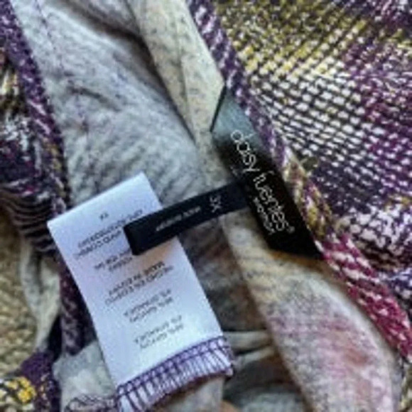 Daisy Fuentes Beach Summer Light Casual Stretchy Top Women Plus Size 3X - Picture 3 of 5